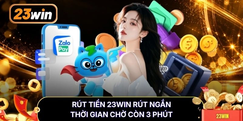 Rút tiền 23WIN rút ngắn thời gian chờ còn 3 phút