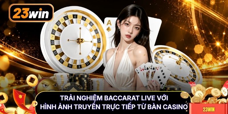 Trải nghiệm Baccarat Live với hình ảnh truyền trực tiếp từ bàn casino