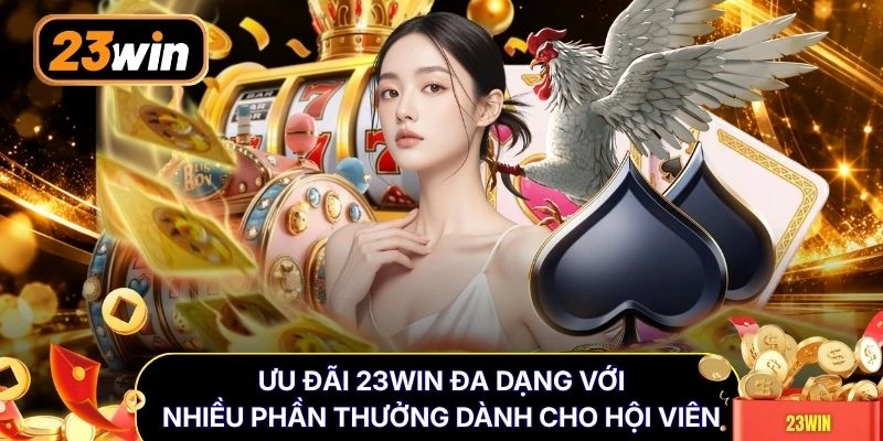 Ưu đãi 23WIN đa dạng với nhiều phần thưởng dành cho hội viên
